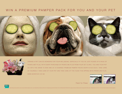 Frontline Pamper Packs for you and your pet